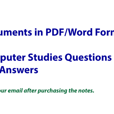 KCSE Computer Studies