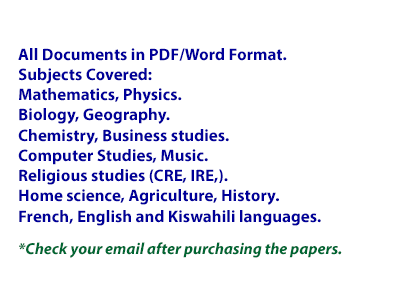 1995-2022 KCSE KNEC Compilation Qs & Answers