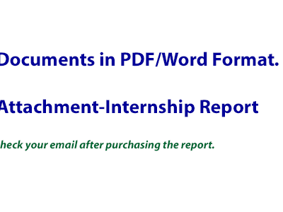 Attachment-Internship Report