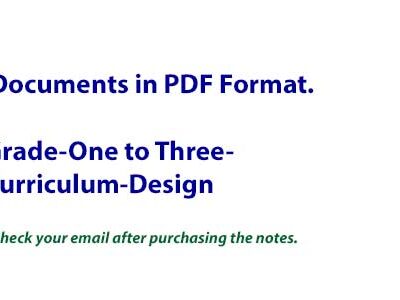 Grade-One to Three-Curriculum-Design
