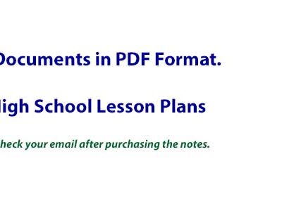 High School Lesson Plans