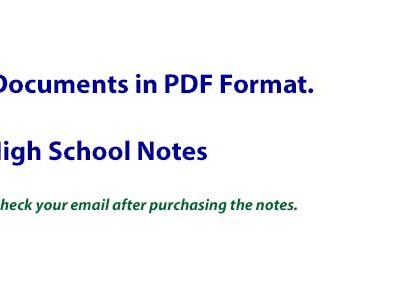 High School Notes