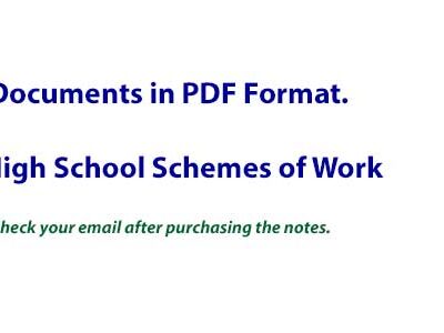 High School Schemes of Work