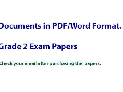 2020 Grade Two (2) Papers