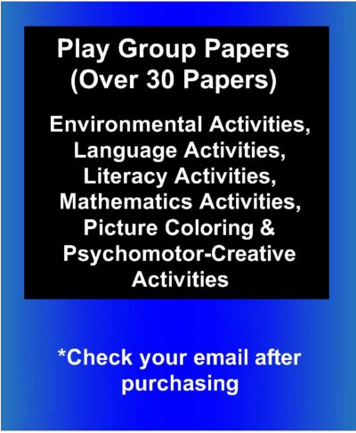 Play Group Past Papers-34 Papers