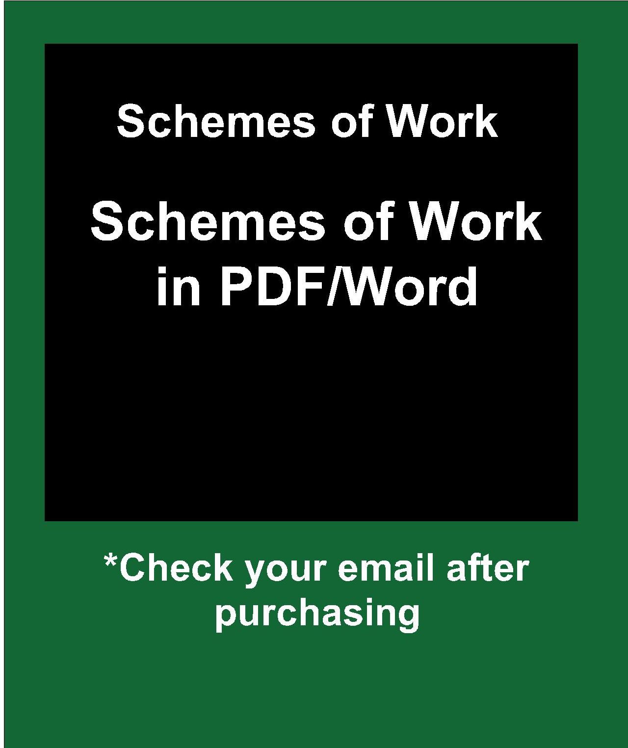 schemes of work in education