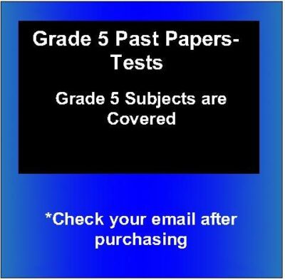 2022 Grade 5 Term 3 Papers