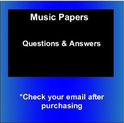 2019 KCSE Mocks Music Papers (Qs & Ans) Compilation