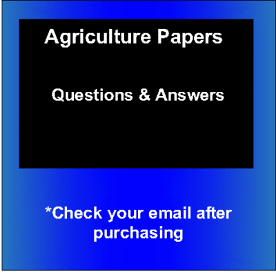 2016 KCSE Mocks –Agriculture Questions&Answers