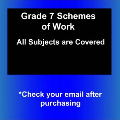 Grade 7 Schemes of Work