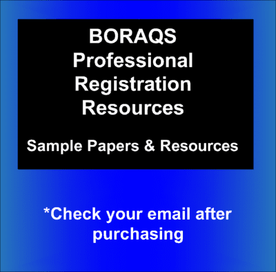 BORAQS Examination Past Papers,Resources & Documents-For Architects
