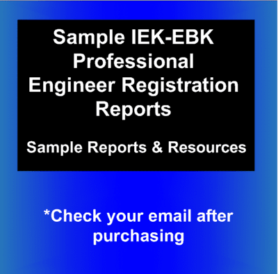 EBK-IEK Sample Professional Engineer Registration Reports-Mechanical