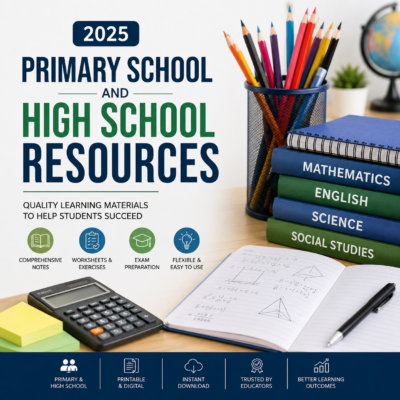 2025 Primary and High School Resources