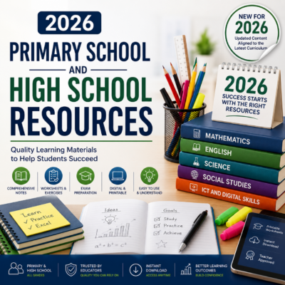 2026 Primary and High School Resources