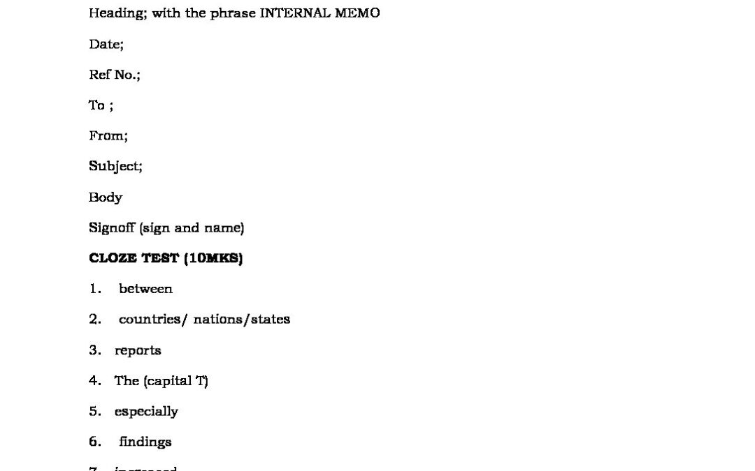 Form Three English Set 1 MS | Enhanced Education Group