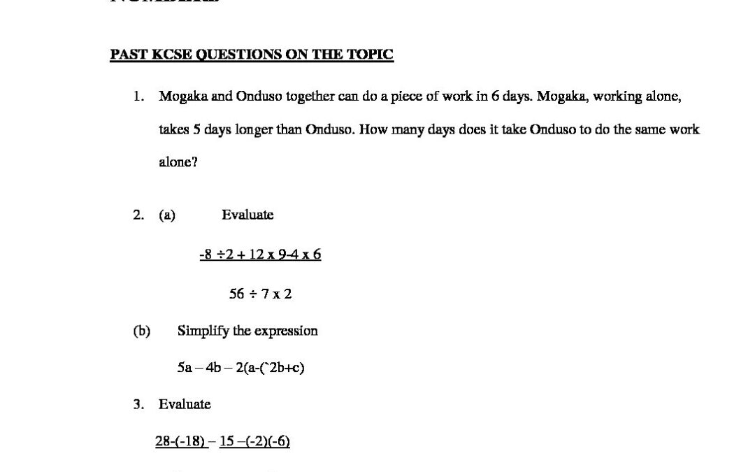 E Math Past Question Part E-MATHEMATICS | Enhanced Education Group