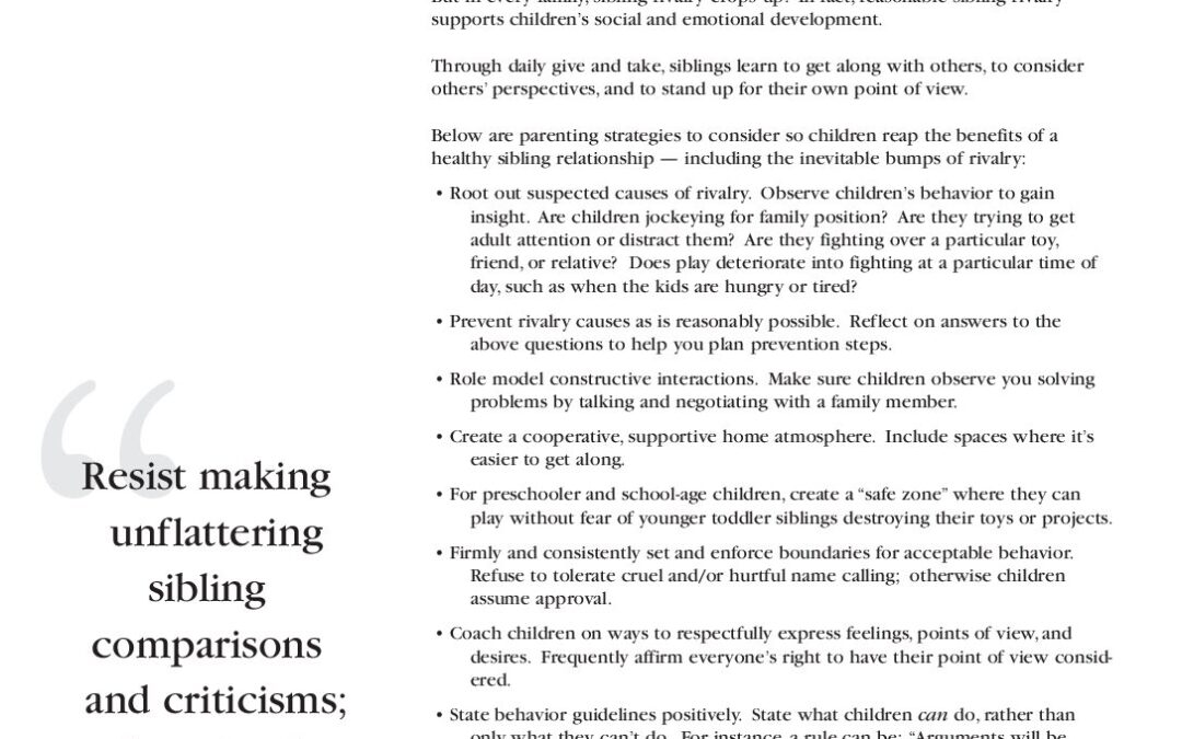 sibling-rivalry | Enhanced Education Group